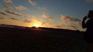 rasarit, marea neagra, eforie, cu pui de nori