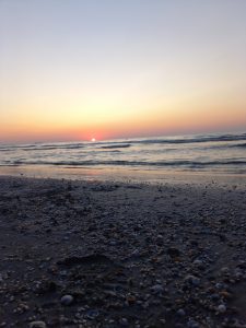 plaja, rasarit
